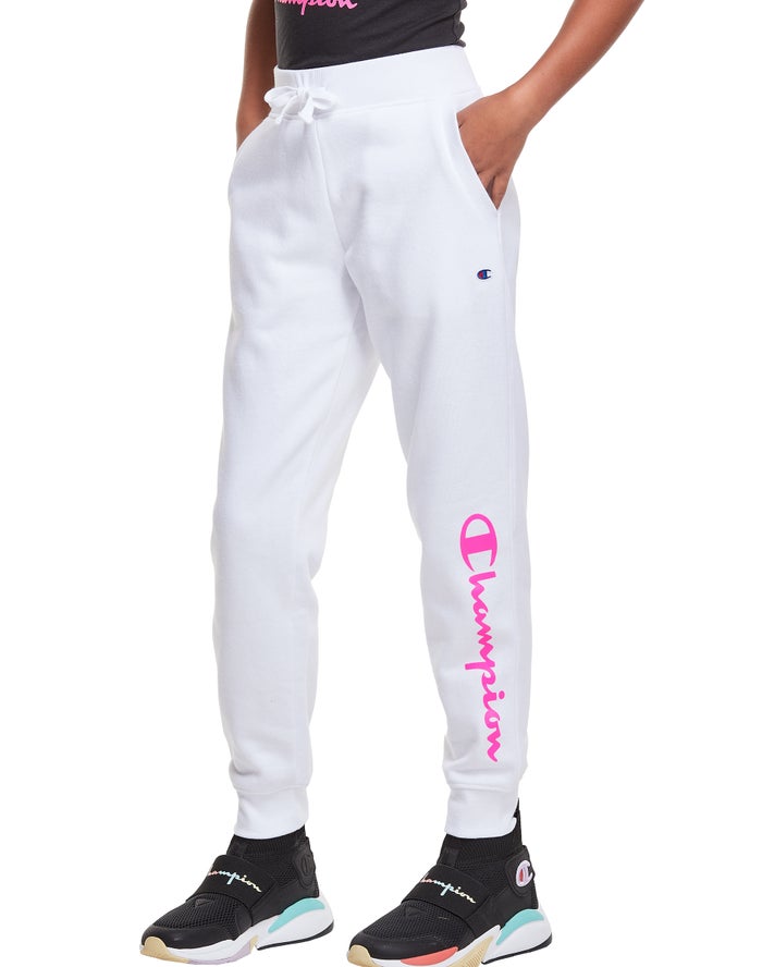 Jogger Champion Niño - Fleece Script Logo ( Blancas ) 3918246-KL